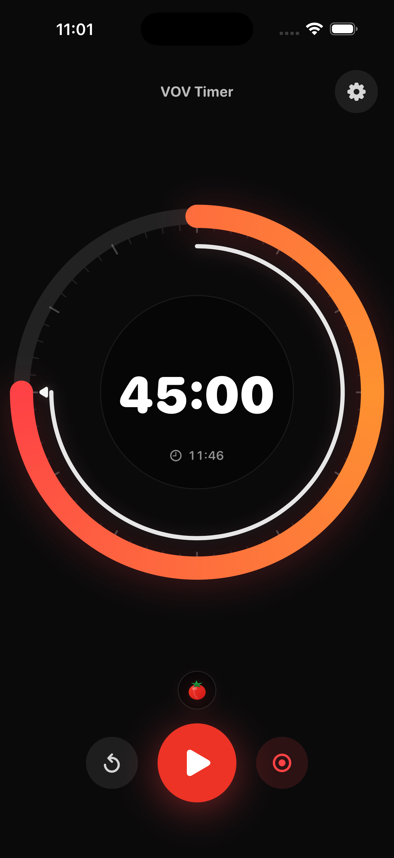 VOV Timer 转盘计时器界面