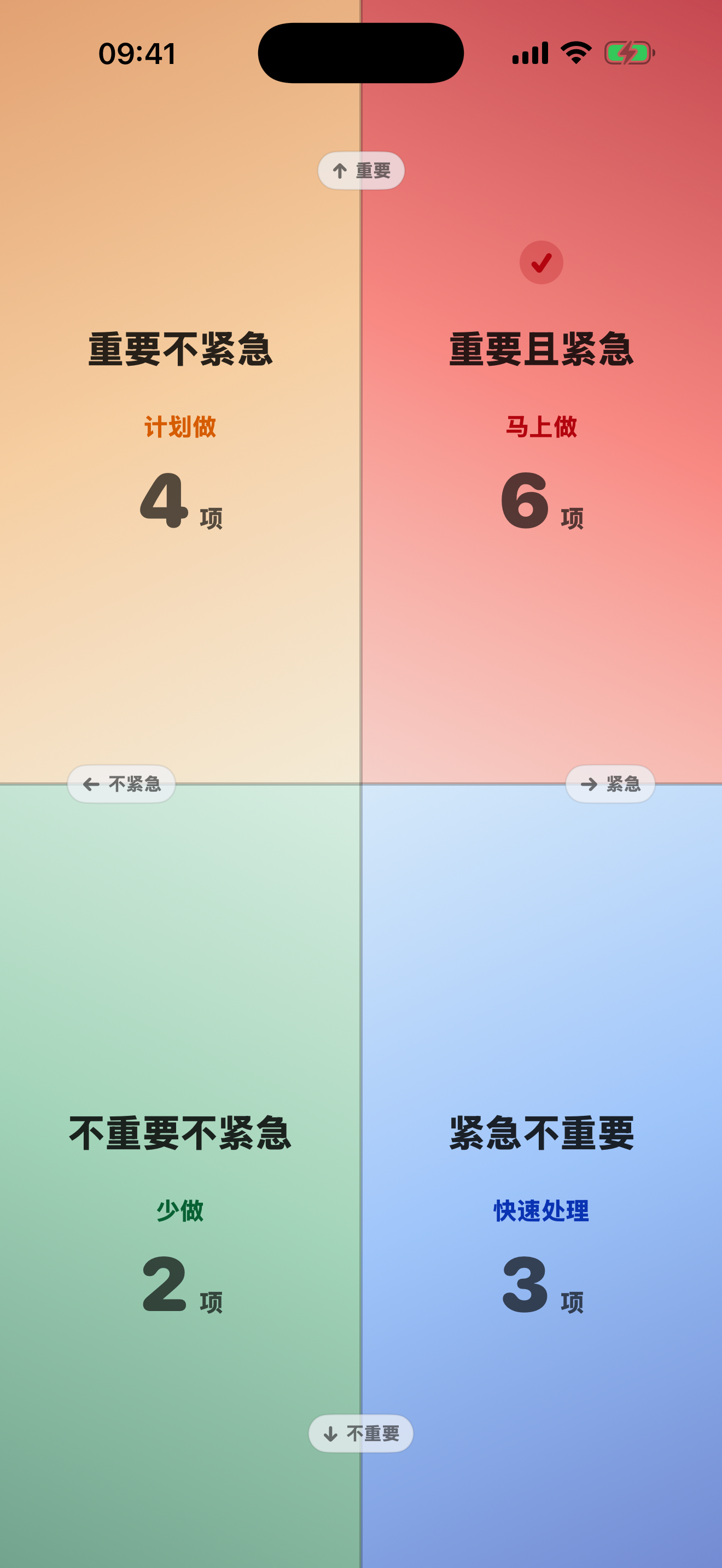 了了待办四象限界面